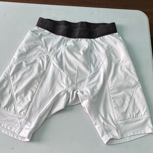 Men's Easton White Medium Padded Baseball Under Shorts dirt stain on bottom. Med